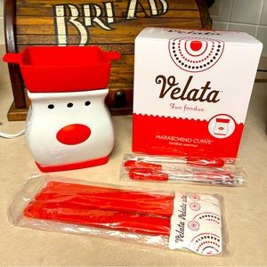 Velata Fondue Warmer, Fondue Forks, Spatulas